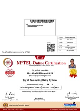 Joy of Computing Using Python