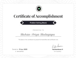 Problem Solving Basic Certificate
