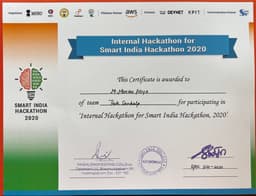 Smart India Hackathon 2020